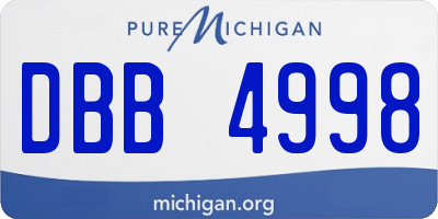 MI license plate DBB4998