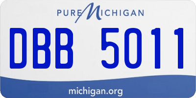 MI license plate DBB5011