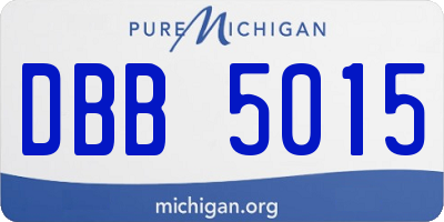 MI license plate DBB5015