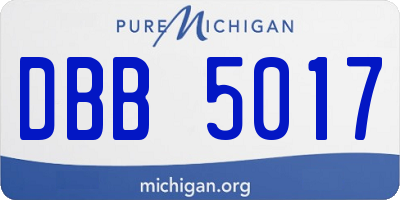 MI license plate DBB5017