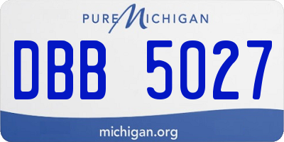 MI license plate DBB5027