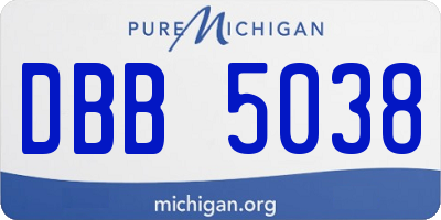 MI license plate DBB5038
