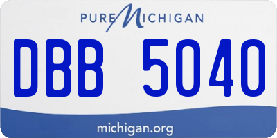 MI license plate DBB5040
