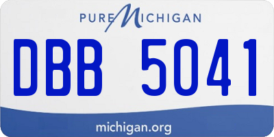 MI license plate DBB5041