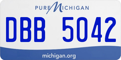 MI license plate DBB5042