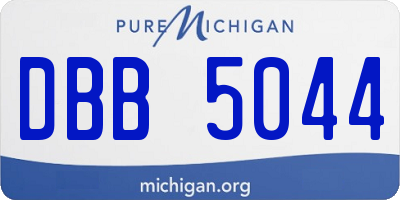 MI license plate DBB5044