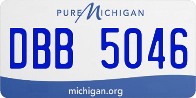 MI license plate DBB5046