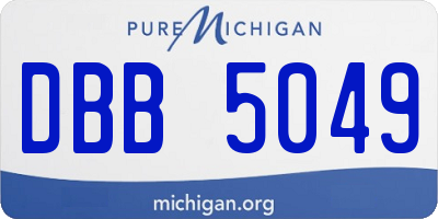 MI license plate DBB5049