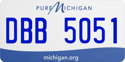 MI license plate DBB5051