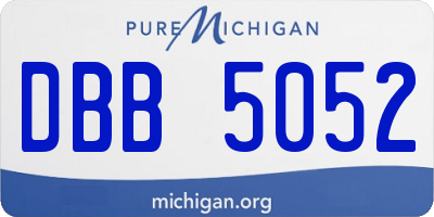 MI license plate DBB5052