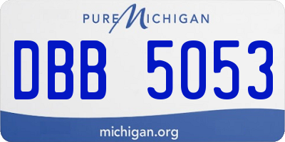 MI license plate DBB5053