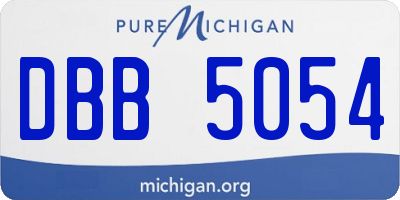 MI license plate DBB5054