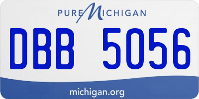 MI license plate DBB5056