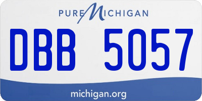 MI license plate DBB5057