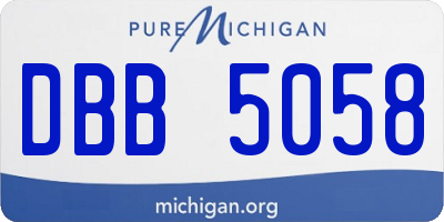 MI license plate DBB5058