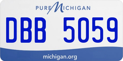 MI license plate DBB5059