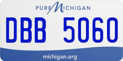 MI license plate DBB5060