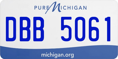 MI license plate DBB5061