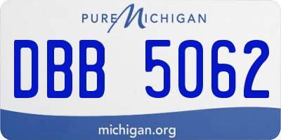 MI license plate DBB5062