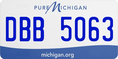 MI license plate DBB5063