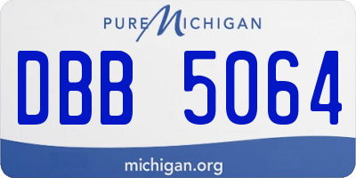 MI license plate DBB5064