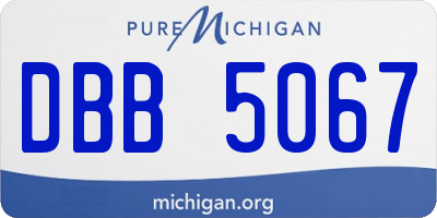 MI license plate DBB5067