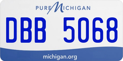 MI license plate DBB5068