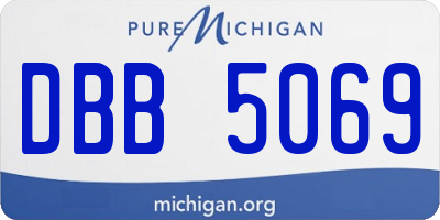 MI license plate DBB5069