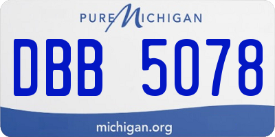 MI license plate DBB5078