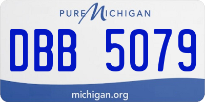 MI license plate DBB5079