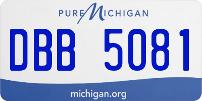 MI license plate DBB5081
