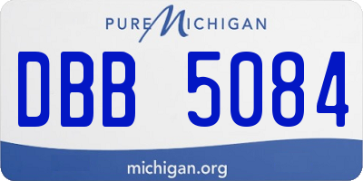 MI license plate DBB5084