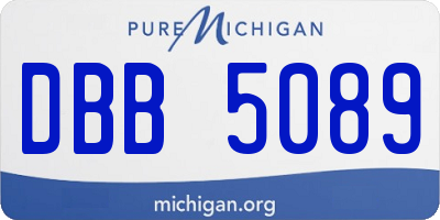 MI license plate DBB5089