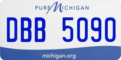 MI license plate DBB5090