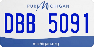 MI license plate DBB5091
