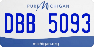 MI license plate DBB5093