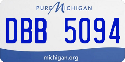 MI license plate DBB5094