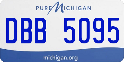 MI license plate DBB5095