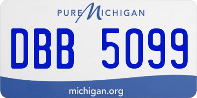 MI license plate DBB5099