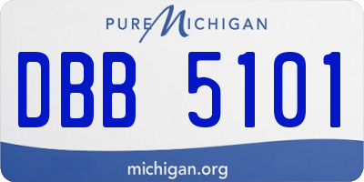 MI license plate DBB5101
