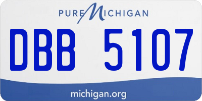 MI license plate DBB5107
