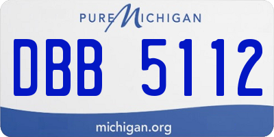 MI license plate DBB5112