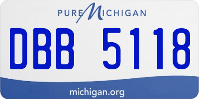 MI license plate DBB5118