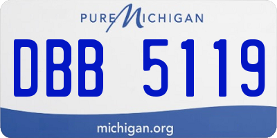 MI license plate DBB5119