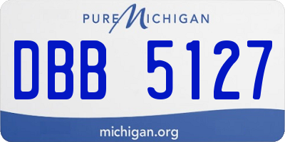 MI license plate DBB5127
