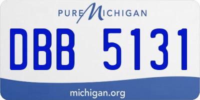 MI license plate DBB5131