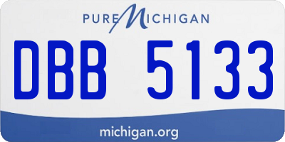 MI license plate DBB5133