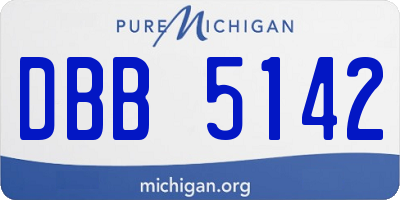 MI license plate DBB5142