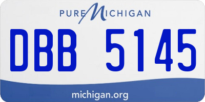 MI license plate DBB5145