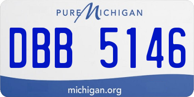 MI license plate DBB5146